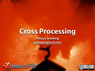 Cross Processing
      Pittaya Sroilong
    pittaya@gmail.com