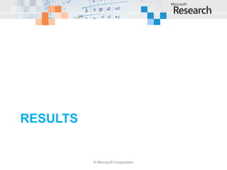 RESULTS


          © Microsoft Corporation
 