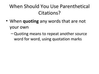 Cross referencing using MLA style | PPT