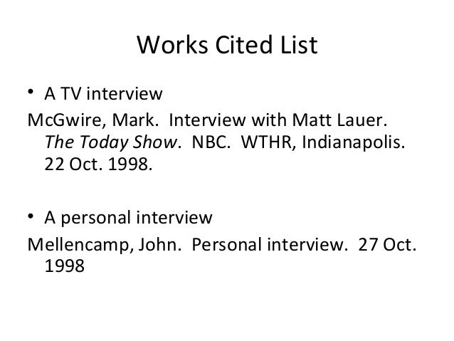format for work cited page mla