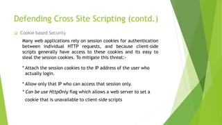 Cross Site Scripting Defense Presentation | PPTX