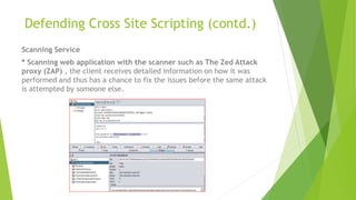 Cross Site Scripting Defense Presentation | PPTX