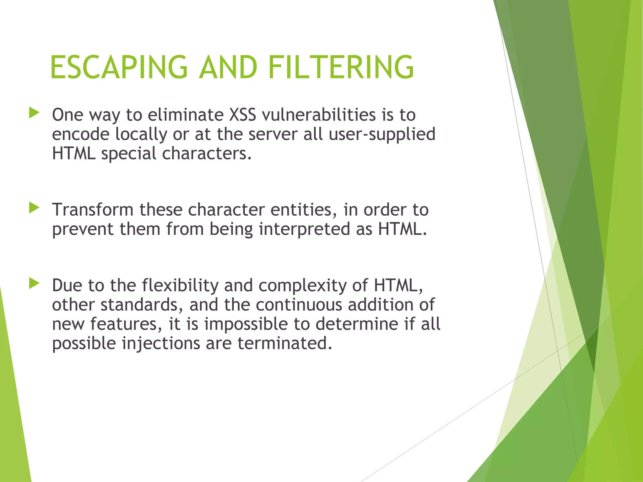 Cross site scripting (xss) | PPT | Web Development | Internet
