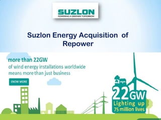 Suzlon Energy Acquisition of
Repower
 