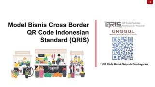 1
Model Bisnis Cross Border
QR Code Indonesian
Standard (QRIS)
1 QR Code Untuk Seluruh Pembayaran
 