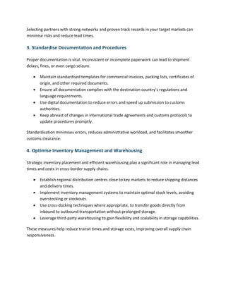 Cross Border Logistics- Strategies to Streamline International Supply ...