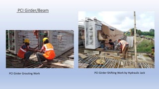 PCI Girder/Beam
PCI Girder Grouting Work PCI Girder Shifting Work by Hydraulic Jack
 
