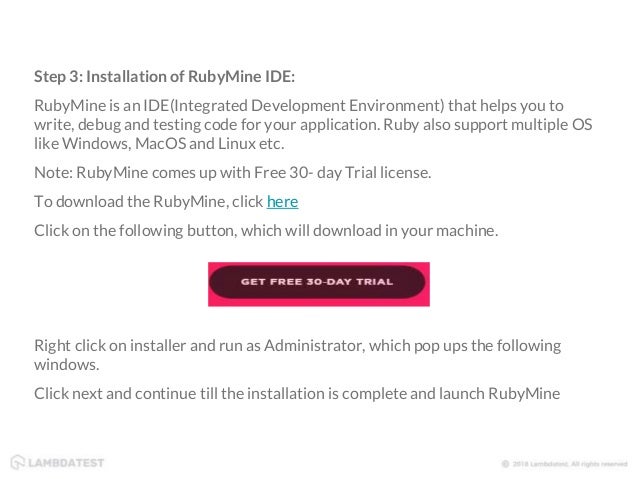 ruby mine testing