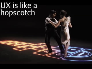UX is like a
hopscotch
 