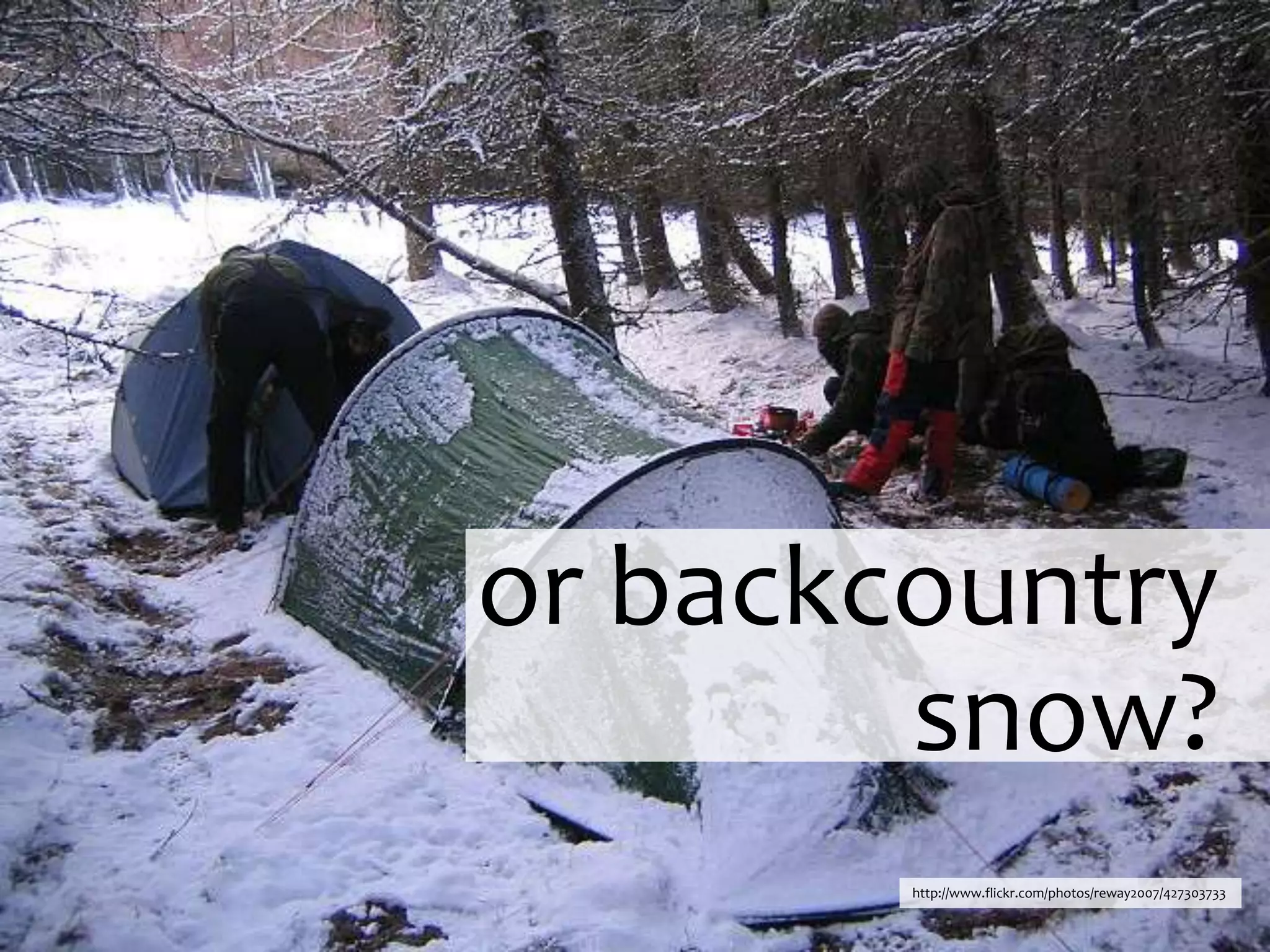 or backcountry snow?http://www.flickr.com/photos/reway2007/427303733