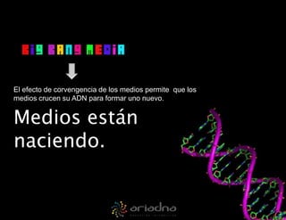 El efecto de corvengencia de los medios permite  que los medios crucen su ADN para formar uno nuevo. Medios están naciendo.