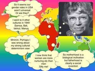 A2 Cross cultural research into gender roles | PPTX
