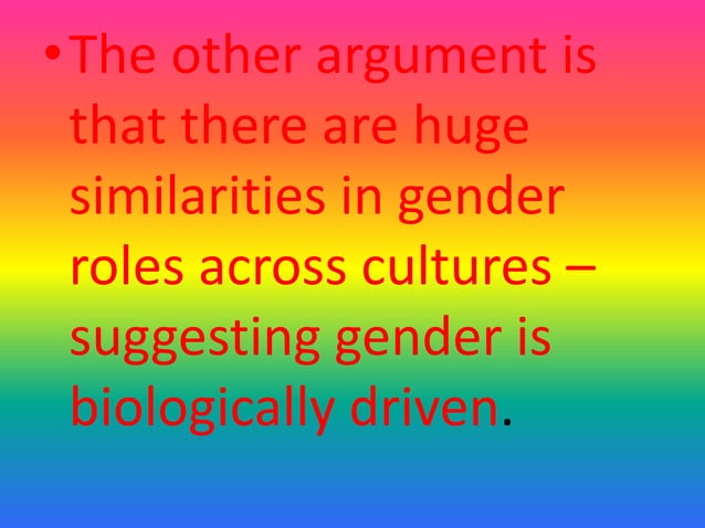 A2 Cross cultural research into gender roles | PPTX