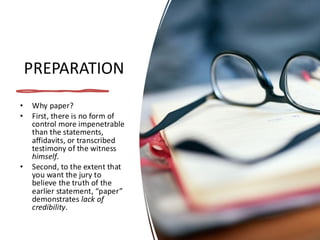 Inconsistent Statement Cross Examination Made Simple Part II: Impeachment by Inconsistent ...