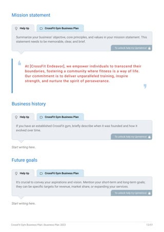 CrossFit Gym Business Plan Example Template | PDF