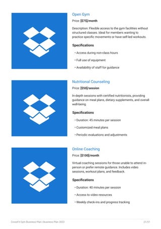 CrossFit Gym Business Plan Example Template | PDF