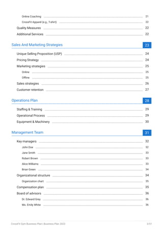 CrossFit Gym Business Plan Example Template | PDF