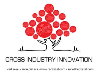 CROSS INDUSTRY INNOVATION
red zezel - sara pieters - www.redzezel.com - sara@redzezel.com
 