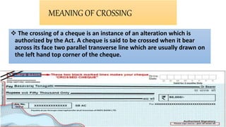 Cross Cheque Meaning