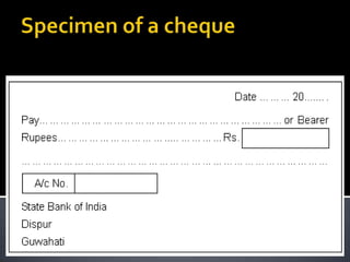 Crossing of cheque