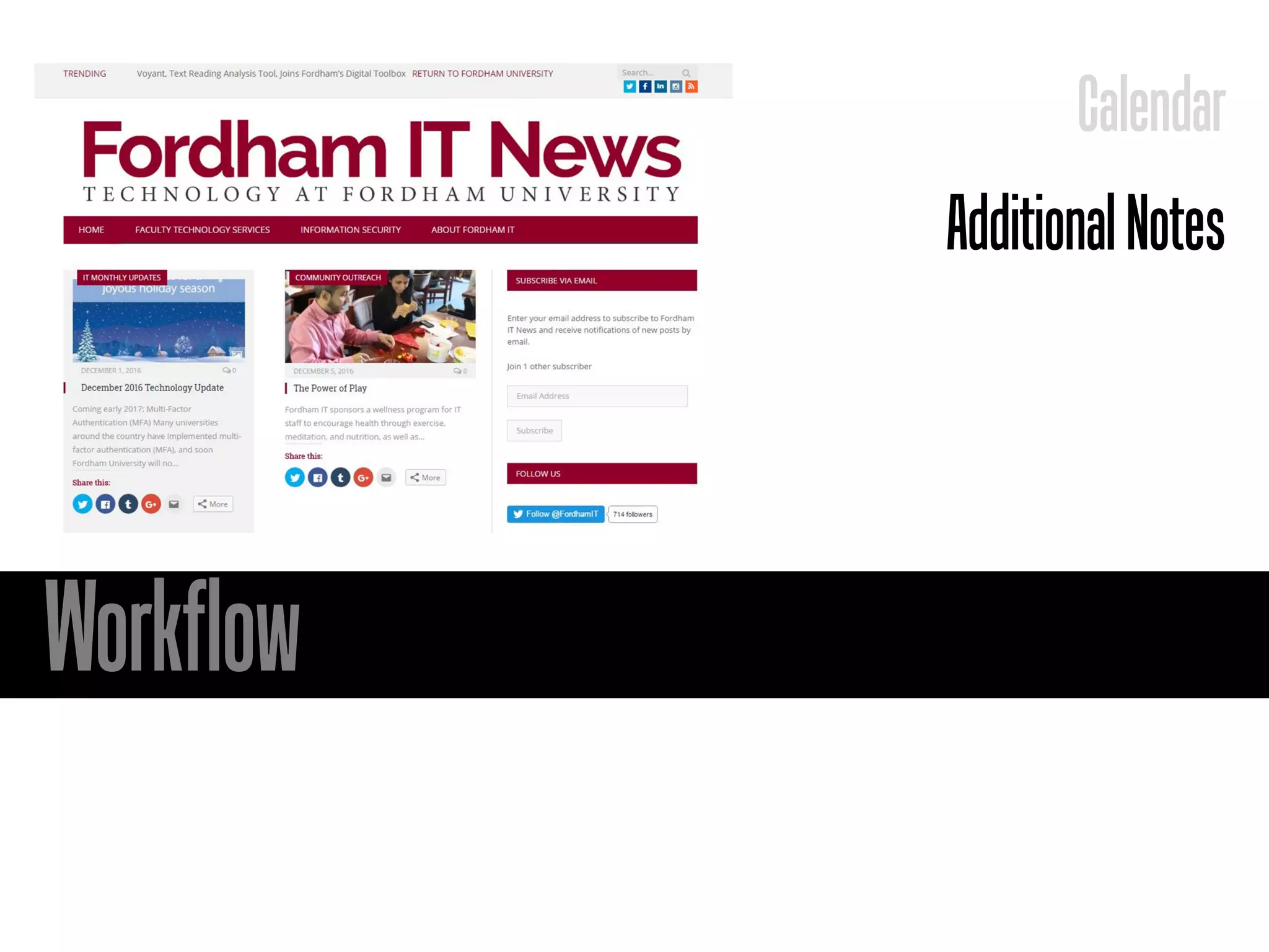 Workflow
Calendar
AdditionalNotes
 