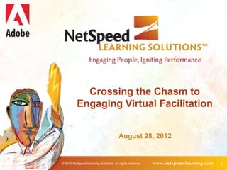 Crossing the Chasm to
          Engaging Virtual Facilitation


                                        August 28, 2012


© 2012 NetSpeed Learning Solutions. All rights reserved.   1
 