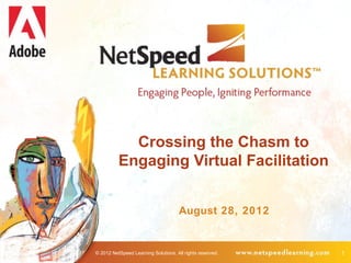 Crossing the Chasm to
          Engaging Virtual Facilitation


                                      August 28, 2012


© 2012 NetSpeed Learning Solutions. All rights reserved.   1
 