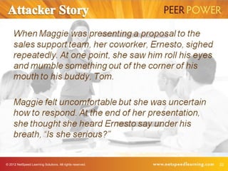 © 2012 NetSpeed Learning Solutions. All rights reserved.   22
 