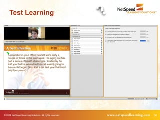 Test Learning




© 2012 NetSpeed Learning Solutions. All rights reserved.   30
 