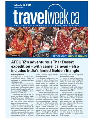 Crossing The Thar Desert Expedition   Travel Week Article