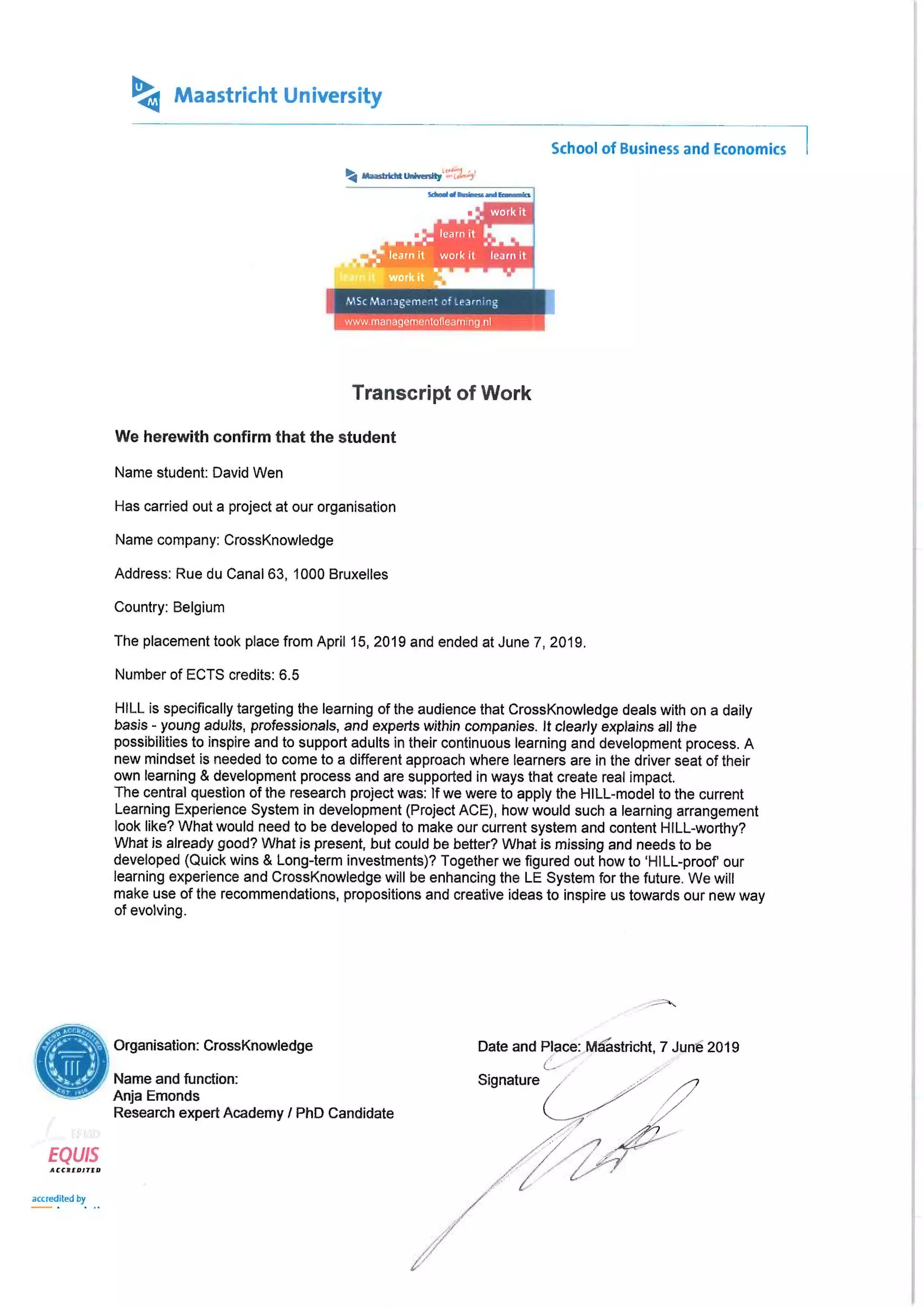 CrossKnowledge Recommendation - David Wen | PDF