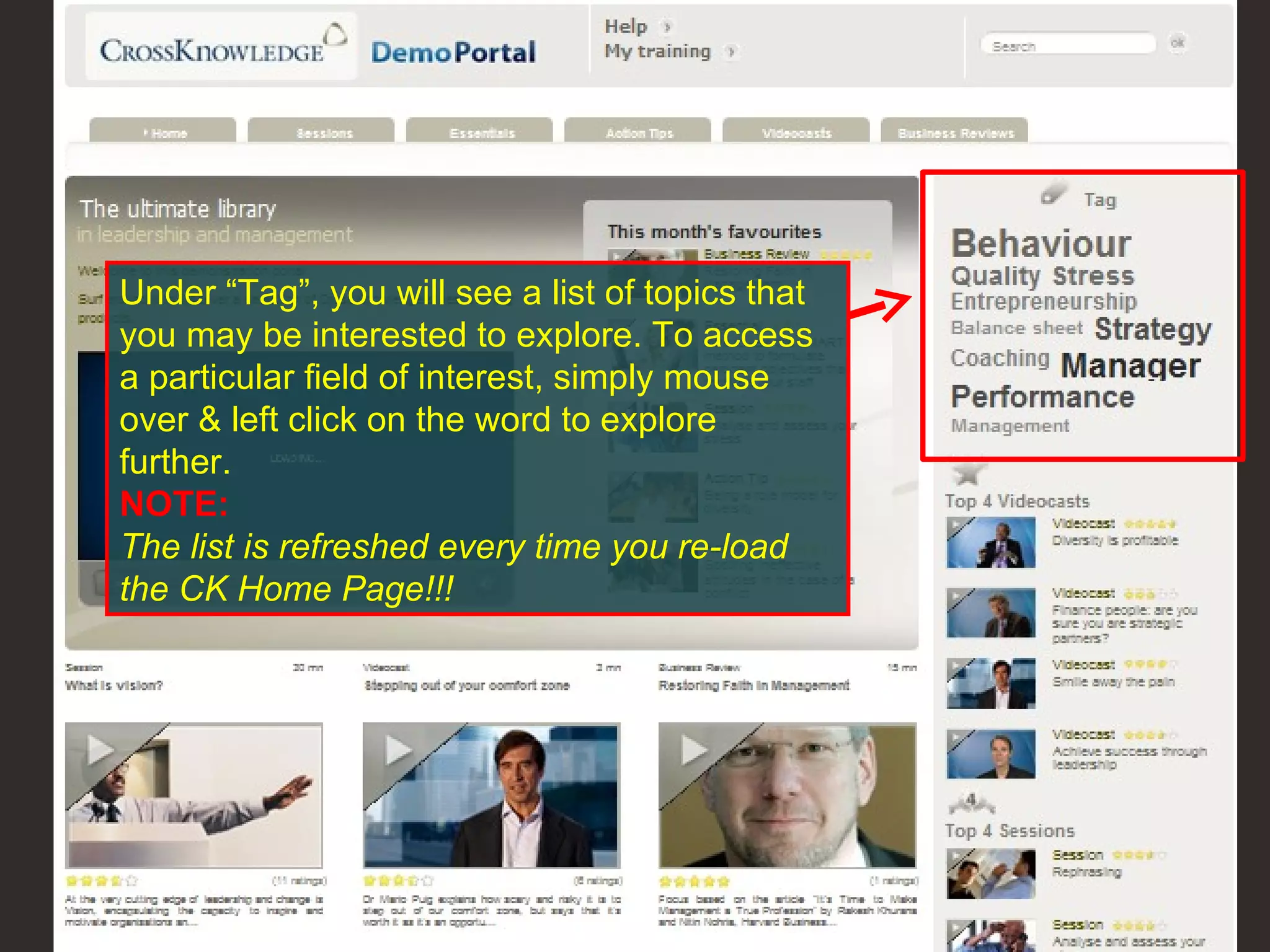 Under “Tag”, you will see a list of topics that you may be interested to explore. To access a particular field of interest, simply mouse over & left click on the word to explore further. NOTE: The list is refreshed every time you re-load the CK Home Page!!!  