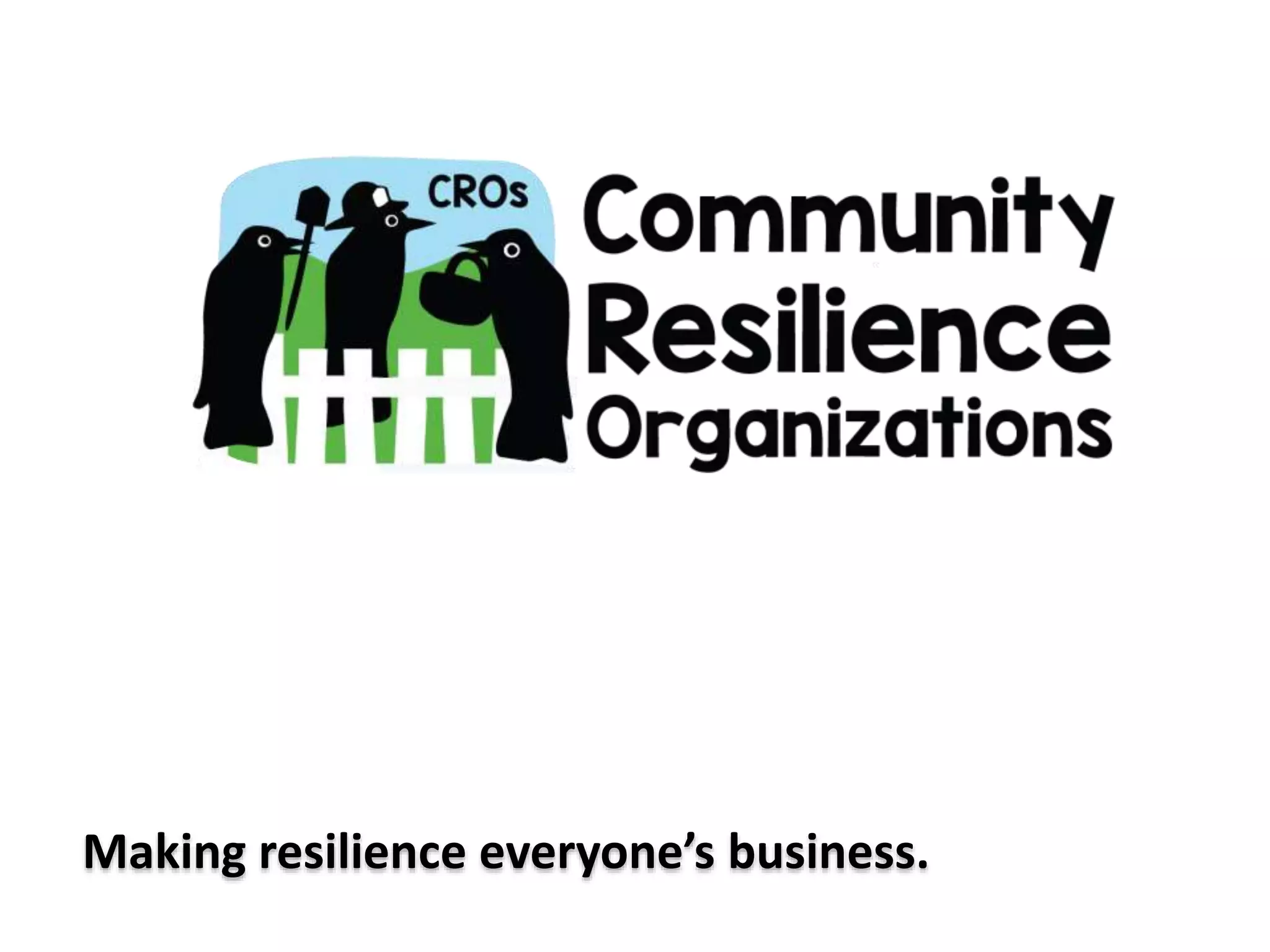 Community Resilience Organizations Pptx