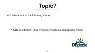 Topic?
Let's take a look at the following model:
38
• DBpedia Model: https://librairy.linkeddata.es/dbpedia-model
 