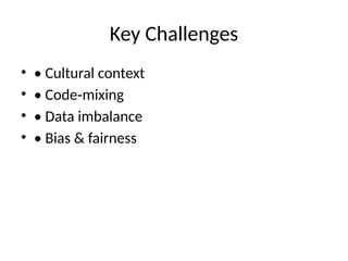 Cross Lingual Hate Speech detection for code mixed | PPTX