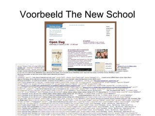 Voorbeeld The New School 