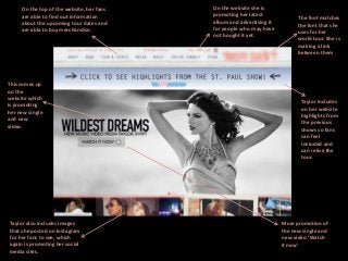 This comes up
on the
website which
is promoting
her new single
and new
video.
The font matches
the font that she
uses for ...