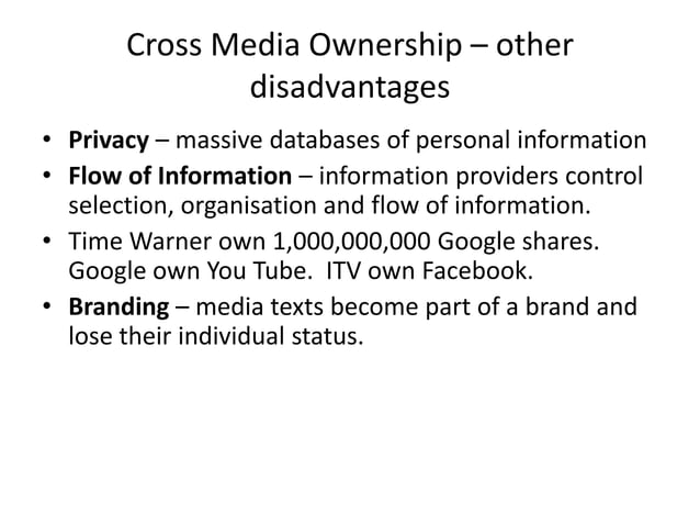 Cross media ownership | PDF | Mergers and Acquisitions | Business ...