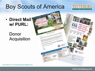 Boy Scouts of America Direct Mail w/ PURL: Donor  Acquisition http://208.69.110.181/bsaproofing/landingMKE.aspx   