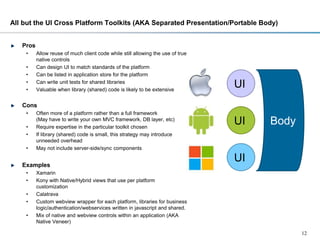 Cross Platform Mobile Application Architecture | PPTX | Web Development ...