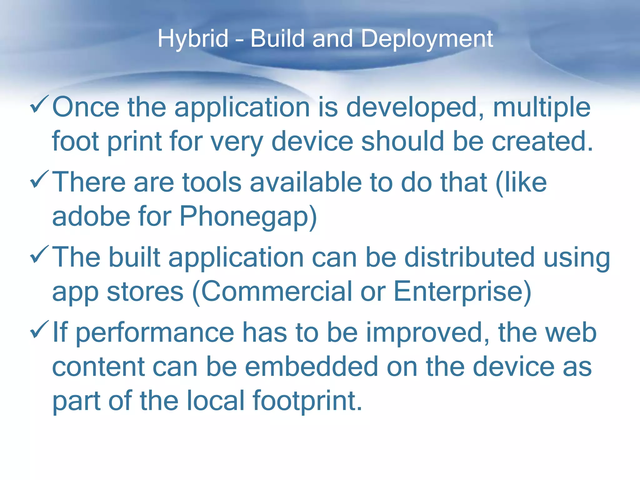 Cross platform mobile application architecture for enterprise | PPT