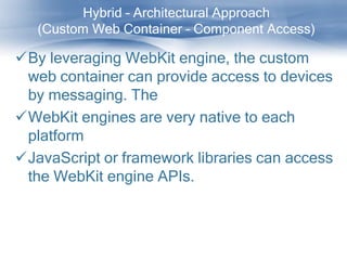 Cross platform mobile application architecture for enterprise | PPT