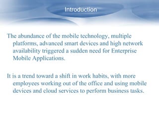 Cross platform mobile application architecture for enterprise | PPT