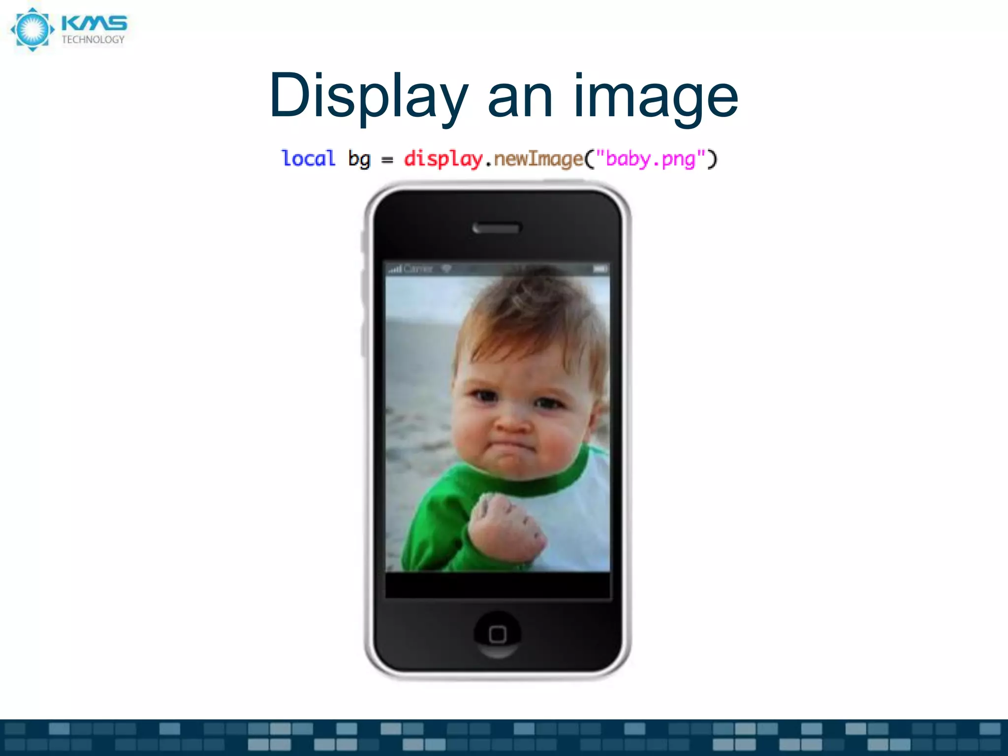 Display an image
1.
 