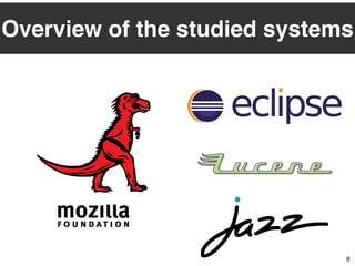 8
Overview of the studied systems
 