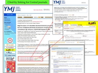 Cited-by linking for Central journals
 