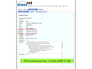 DOI submission test, 1 article (2007.11.28)
 