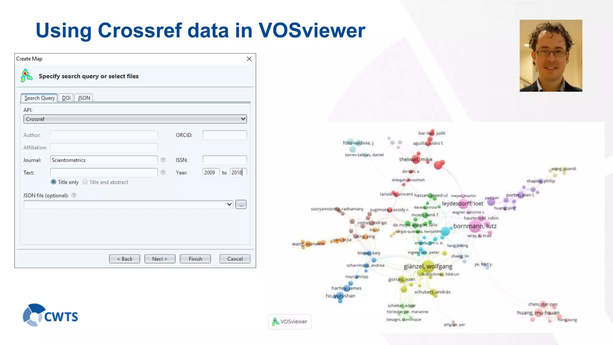 Using Crossref data in VOSviewer
2
 