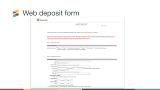 Web deposit form
 