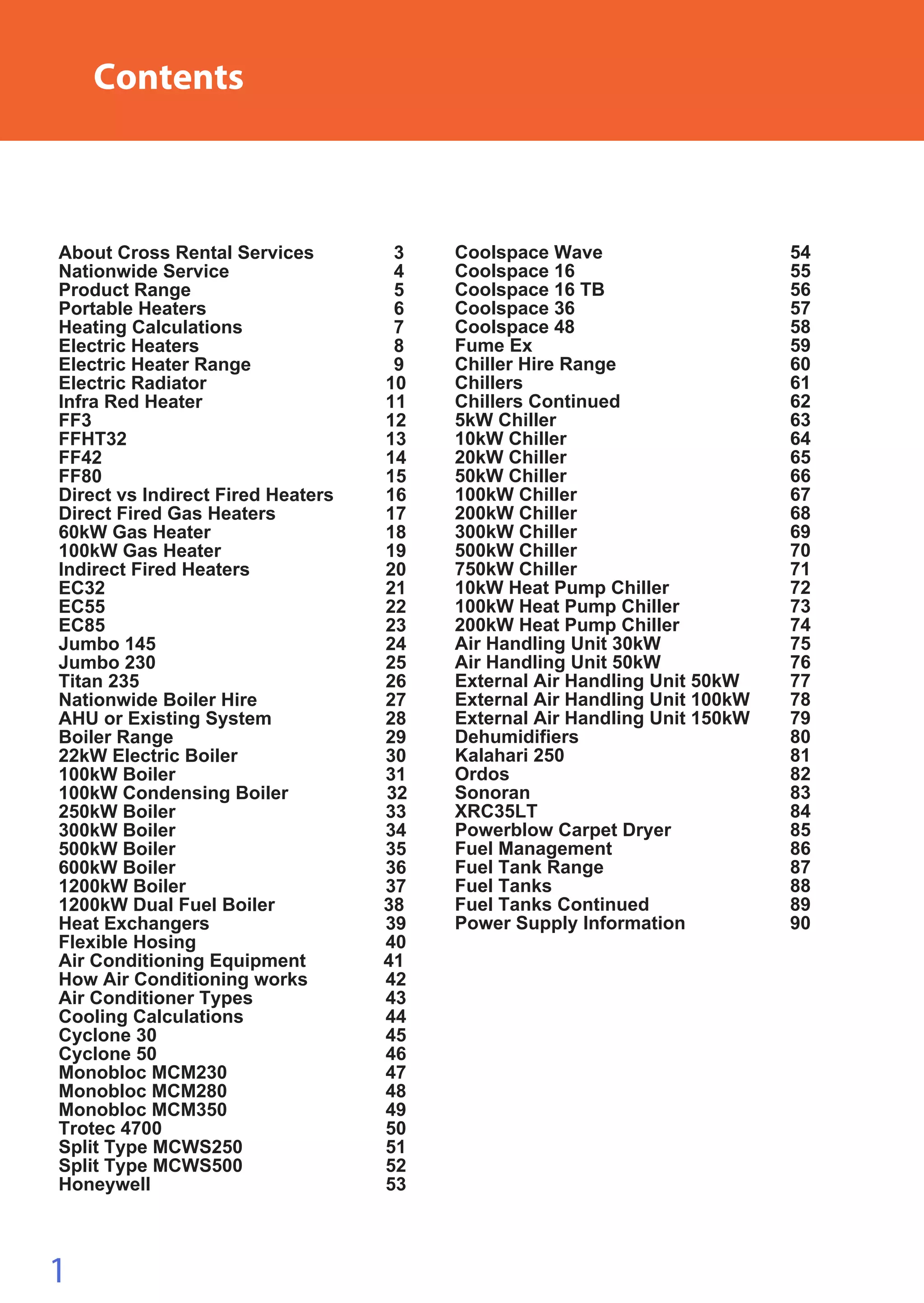 Cross Rental Services Product Handbook | PDF